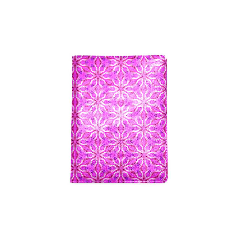 Pink Snowflakes Spinning in Winter Abstract Custom NoteBook B5