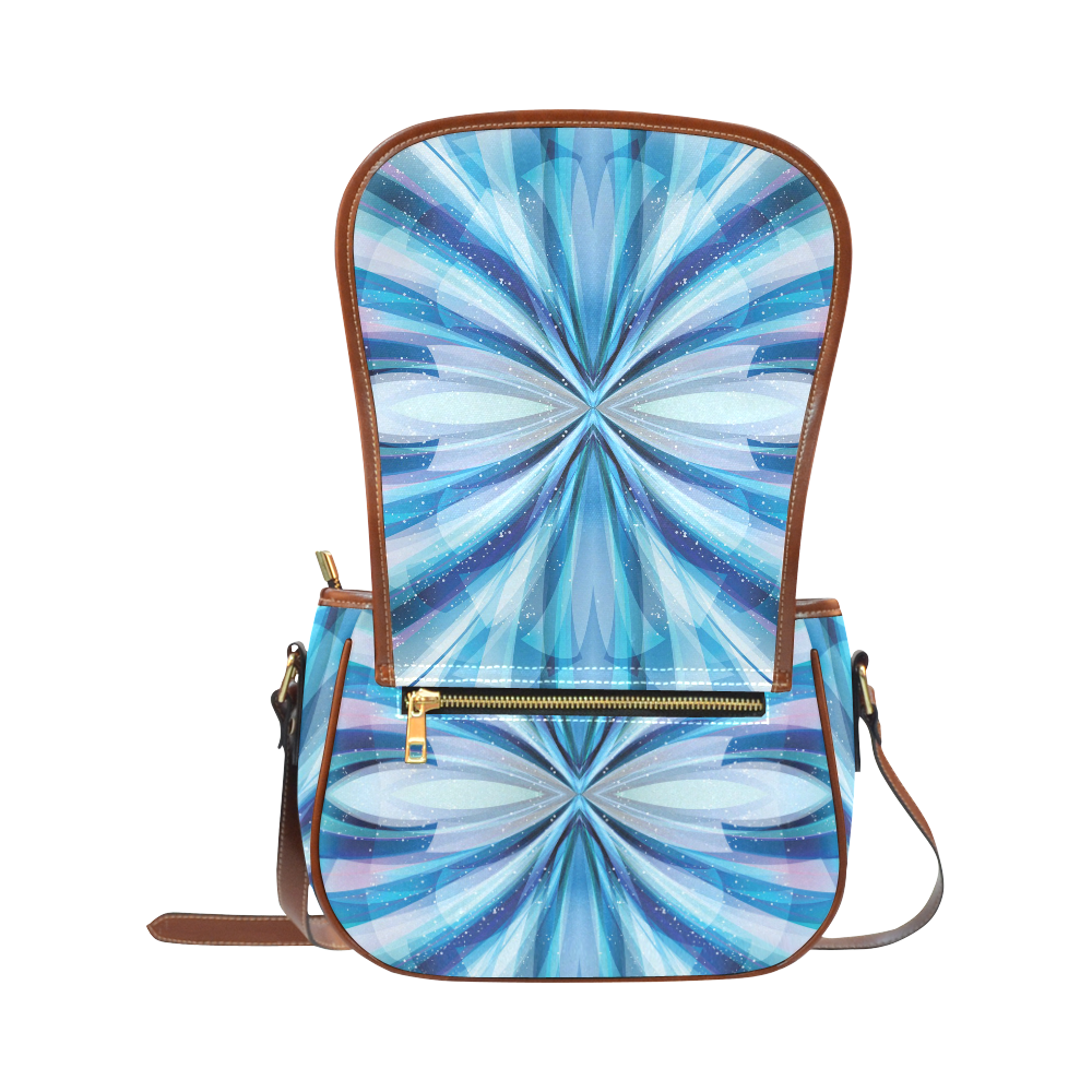 Abstract Blue Saddle Bag/Large (Model 1649)