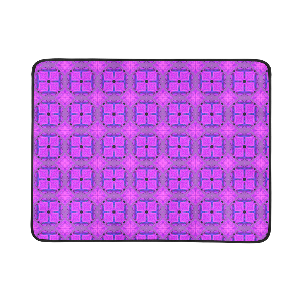 Abstract Dancing Diamonds Purple Violet Beach Mat 78"x 60"