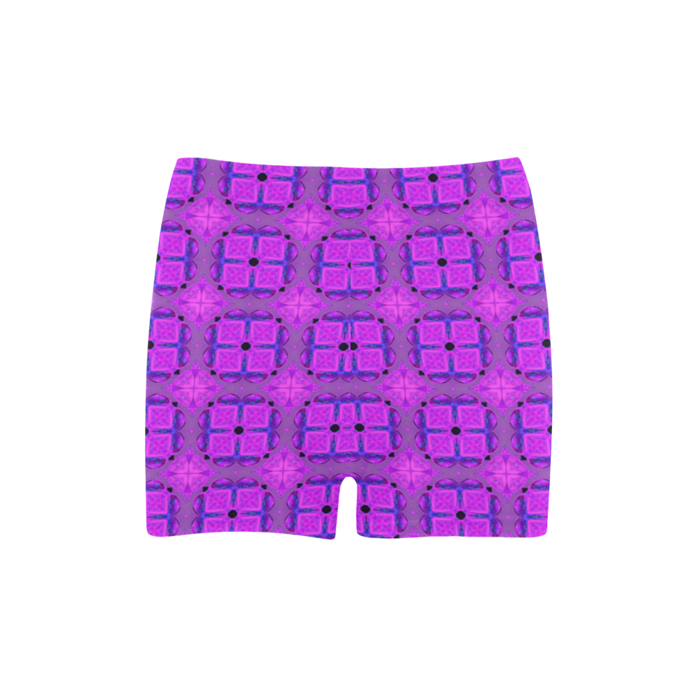 Abstract Dancing Diamonds Purple Violet Briseis Skinny Shorts (Model L04)