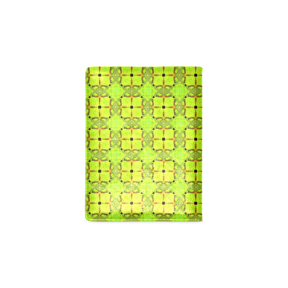 Lime Gold Geometric Squares Diamonds Custom NoteBook B5