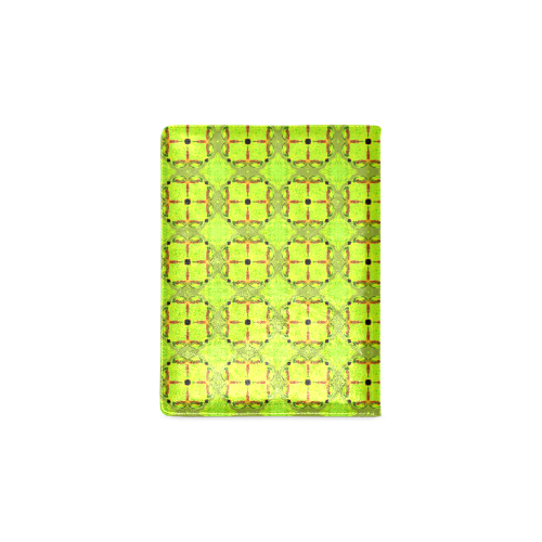 Lime Gold Geometric Squares Diamonds Custom NoteBook B5