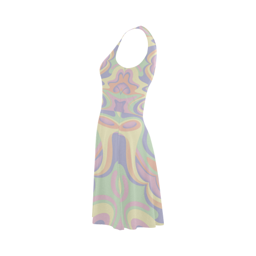 Abstract Pastel colors Atalanta Sundress (Model D04)