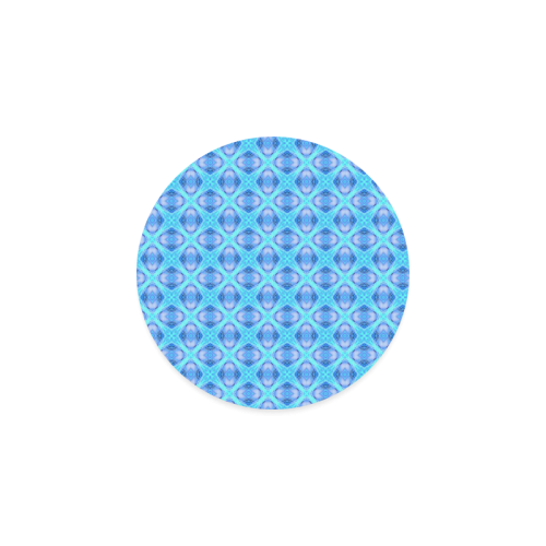 Abstract Circles Arches Lattice Aqua Blue Round Coaster