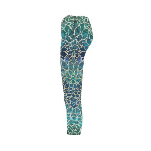 Floral Abstract 9 Capri Legging (Model L02)