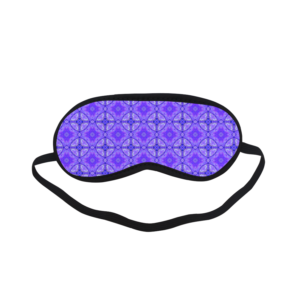 Purple Abstract Flowers, Lattice, Circle Quilt Sleeping Mask
