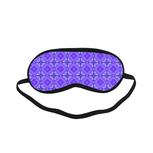 Purple Abstract Flowers, Lattice, Circle Quilt Sleeping Mask