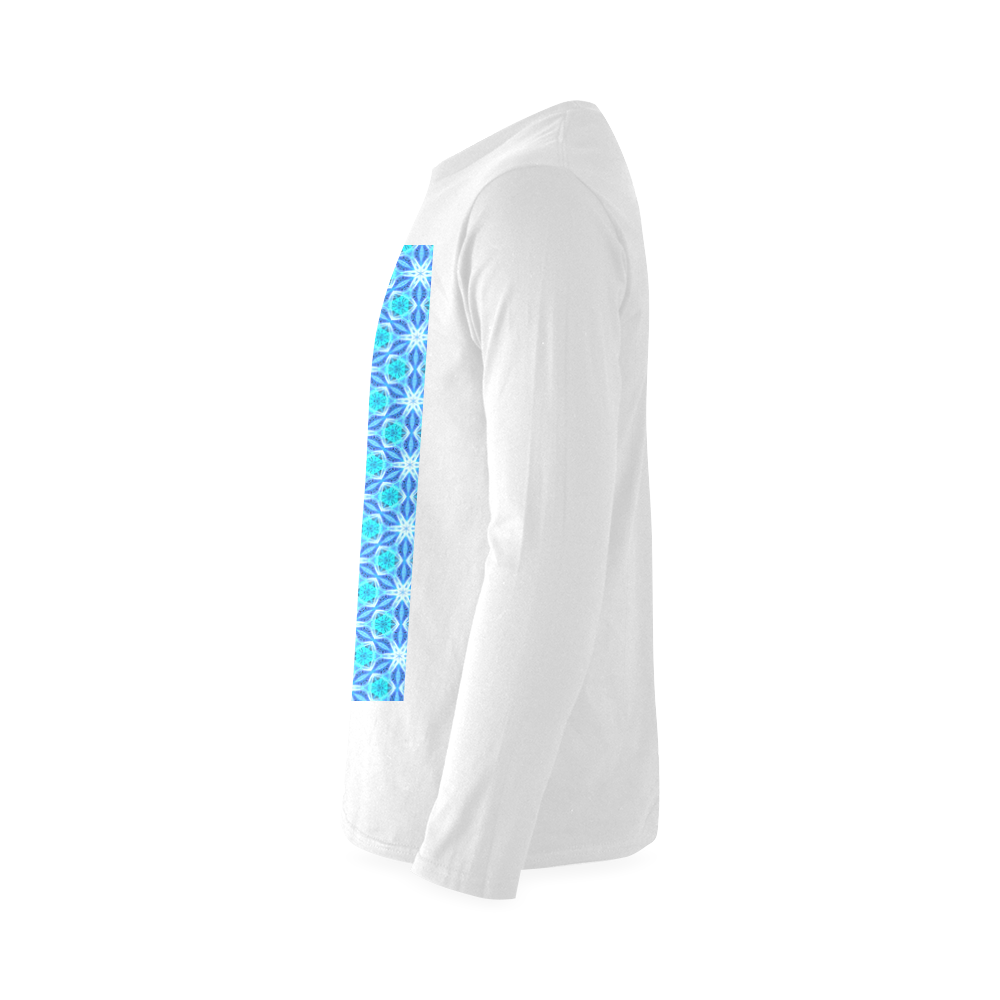Aqua Hawaiian Stars under a Night Sky Dance Sunny Men's T-shirt (long-sleeve) (Model T08)