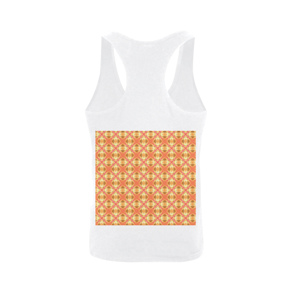 Peach Pineapple Abstract Circles Arches Plus-size Men's I-shaped Tank Top (Model T32)
