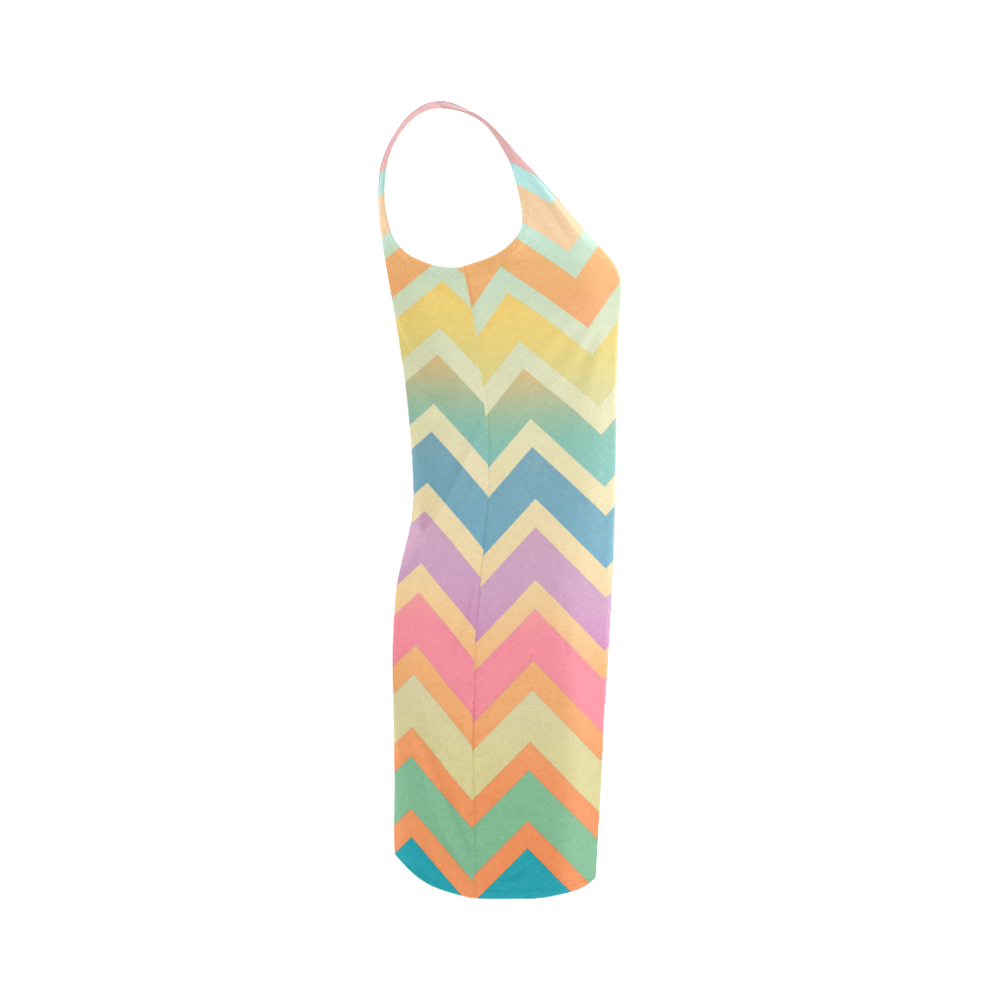 Summer-color Chevron Medea Vest Dress (Model D06)