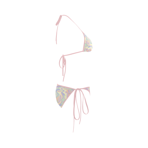 Abstract Pastel colors Custom Bikini Swimsuit