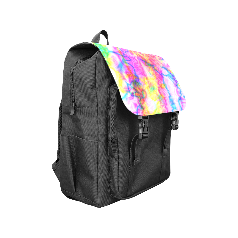 Tropical blue yellow pink abstract texture ZT05 Casual Shoulders Backpack (Model 1623)
