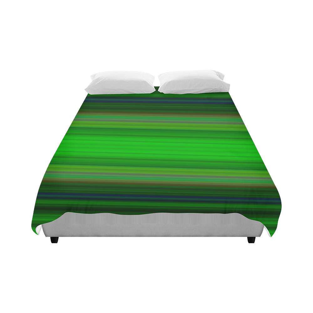Bright Stripes Green colors Duvet Cover 86"x70" ( All-over-print)