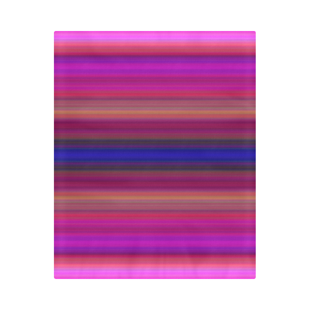 Random Pink Blue Stripes Colors Duvet Cover 86"x70" ( All-over-print)