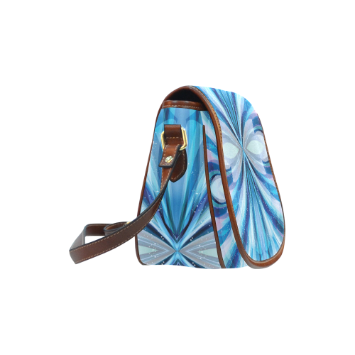 Abstract Blue Saddle Bag/Large (Model 1649)