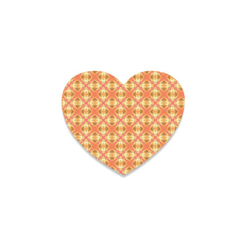 Peach Pineapple Abstract Circles Arches Heart Coaster
