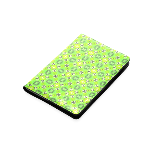 Vibrant Abstract Tropical Lime Foliage Lattice Custom NoteBook A5