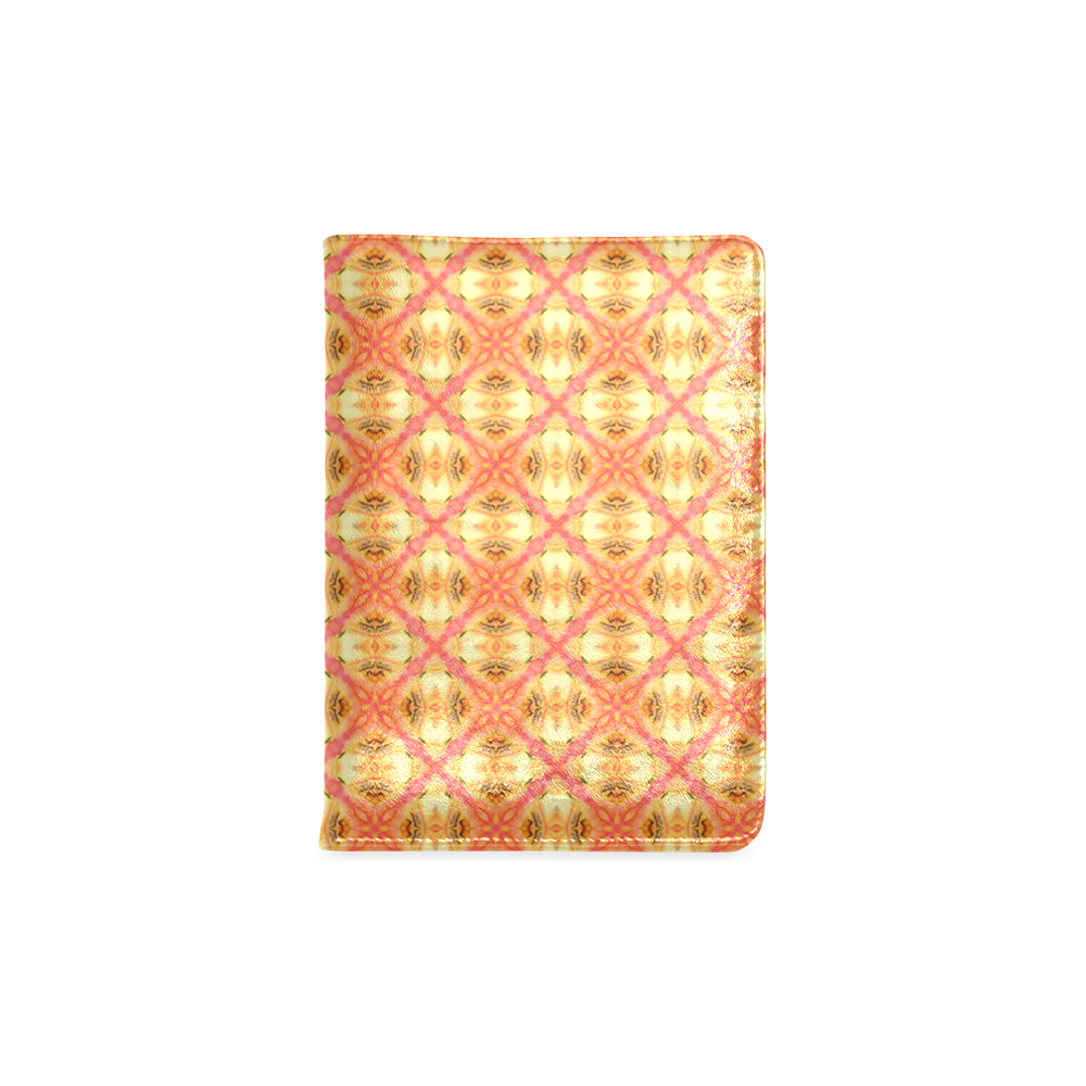 Peach Pineapple Abstract Circles Arches Custom NoteBook A5