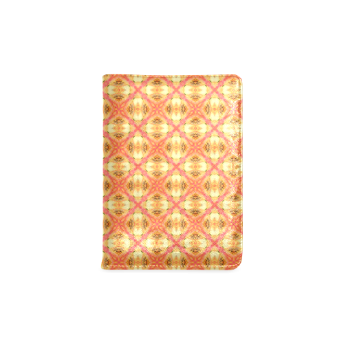 Peach Pineapple Abstract Circles Arches Custom NoteBook A5