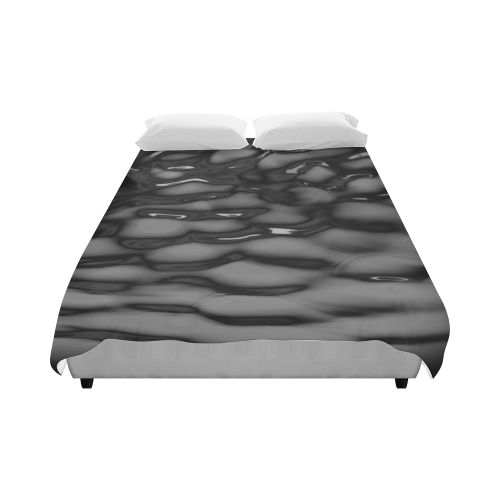 Black and White Water Waves Duvet Cover 86"x70" ( All-over-print)