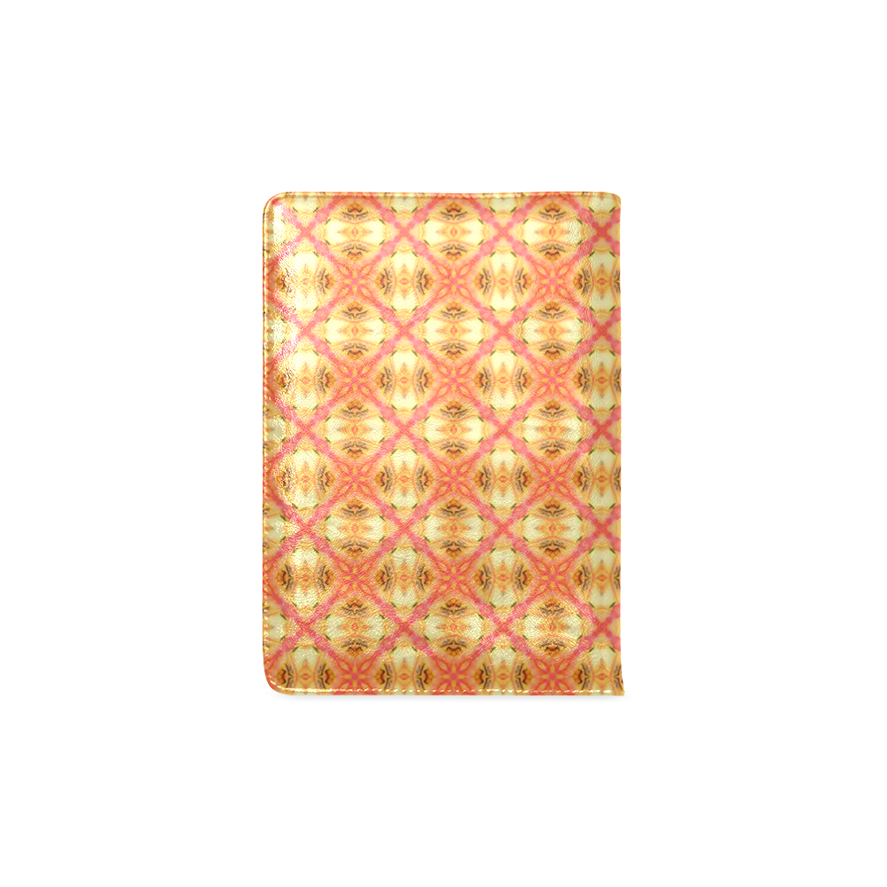 Peach Pineapple Abstract Circles Arches Custom NoteBook A5