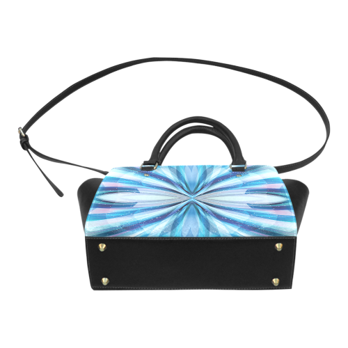 Abstract Blue Classic Shoulder Handbag (Model 1653)