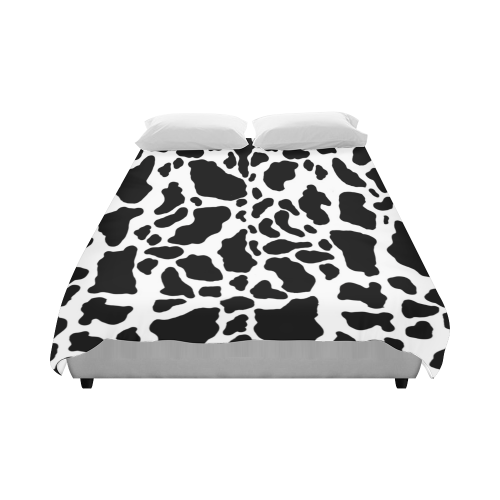 Black and White Cow Print Pattern Duvet Cover 86"x70" ( All-over-print)