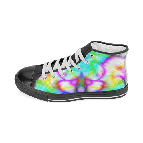 tropical abstract owl pattern colorful ZT07 Men’s Classic High Top Canvas Shoes (Model 017)