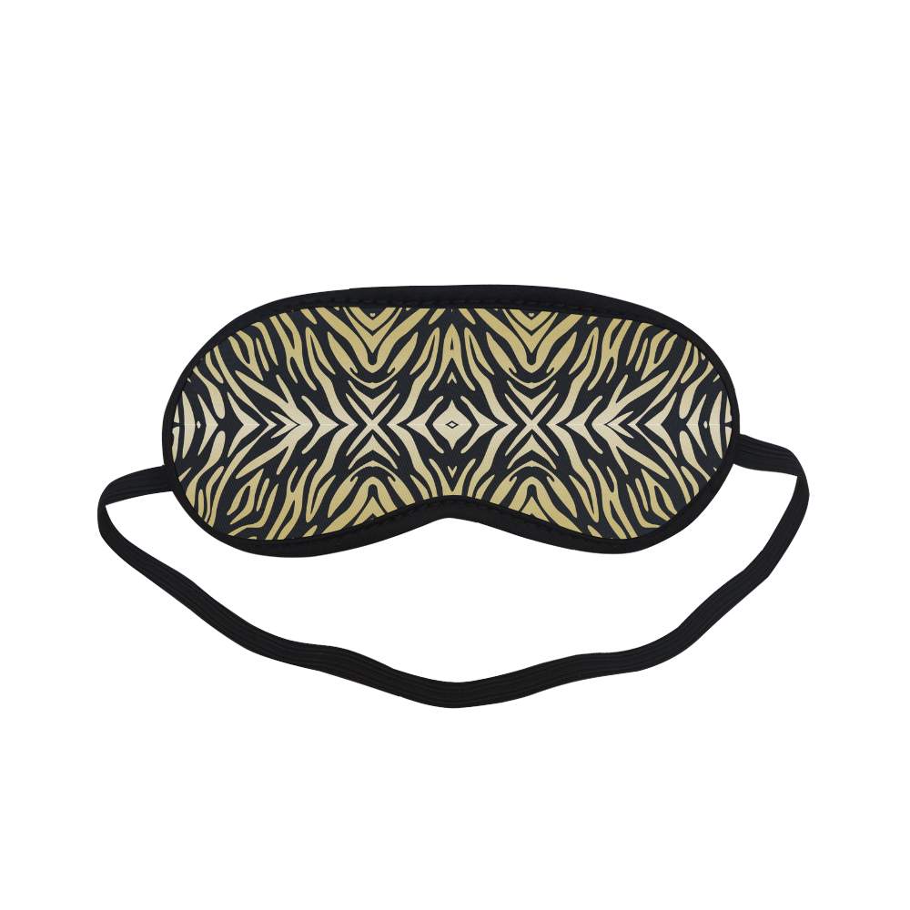 Gold Black Zebra Print Pattern Sleeping Mask