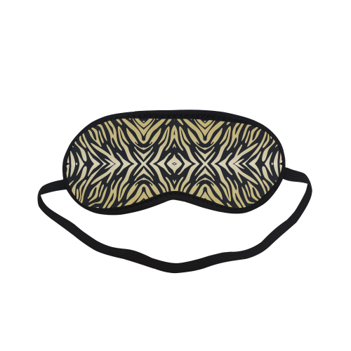 Gold Black Zebra Print Pattern Sleeping Mask