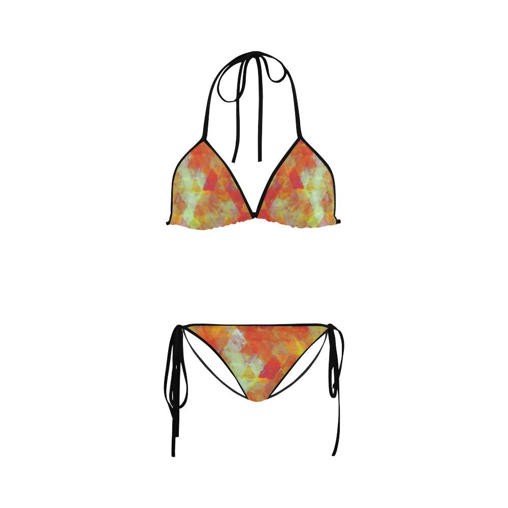 triangle impressionism Custom Bikini Swimsuit