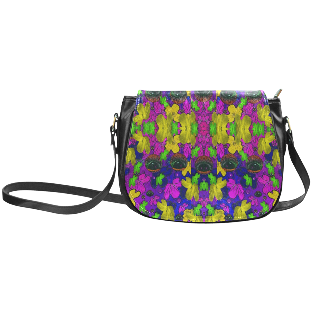 Eyes in the dark popart Classic Saddle Bag/Large (Model 1648)