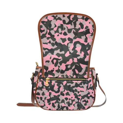 Kitty Camo Saddle Bag/Small (Model 1649) Full Customization