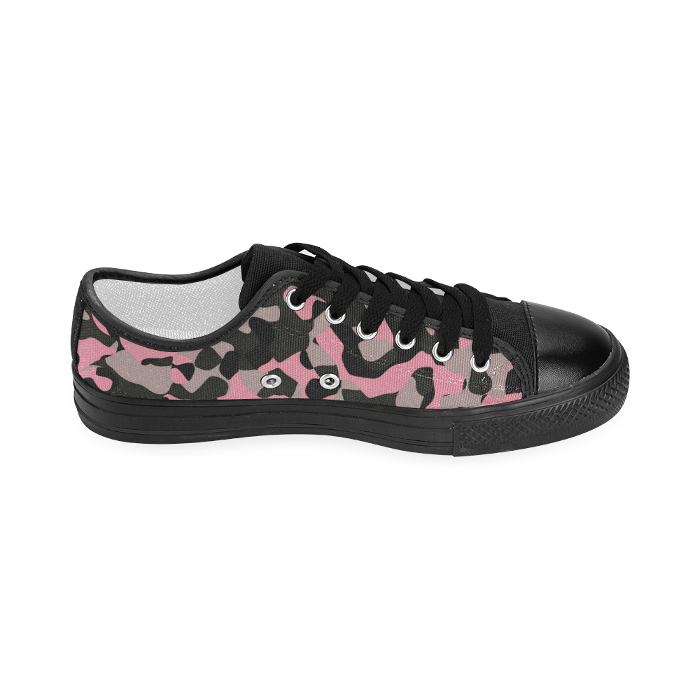Kitty Camo Women's Classic Canvas Shoes (Model 018)