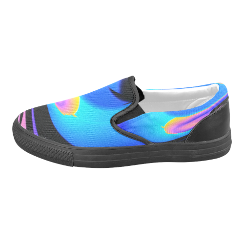Swatch of Colors Women's Unusual Slip-on Canvas Shoes (Model 019)