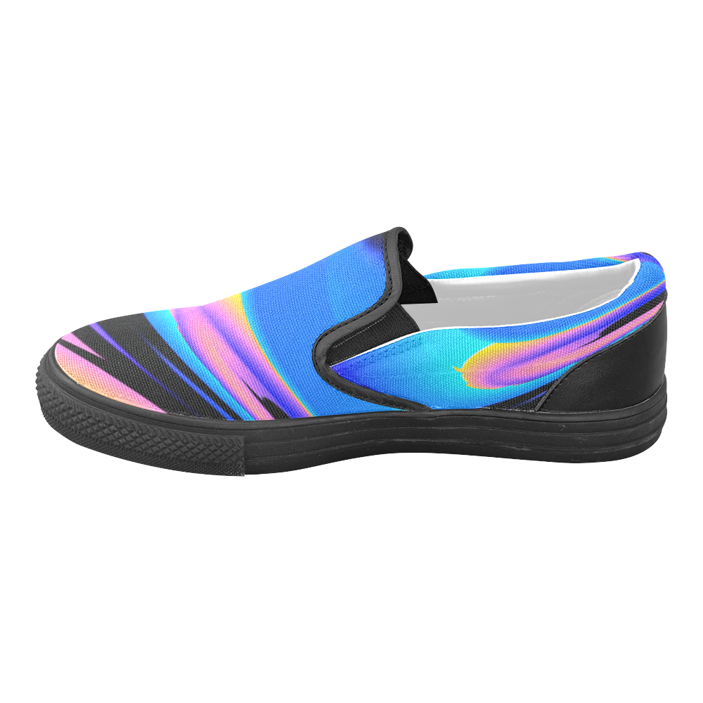 Swatch of Colors Women's Unusual Slip-on Canvas Shoes (Model 019)