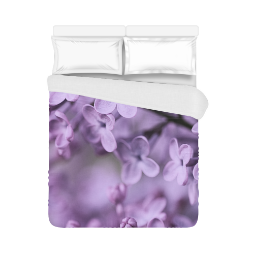 Lilac nature flowers photograph Duvet Cover 86"x70" ( All-over-print)