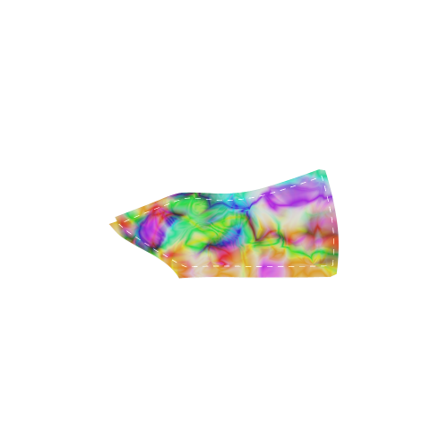 tie dye tropical colorful pattern ZT08 Women's Slip-on Canvas Shoes (Model 019)