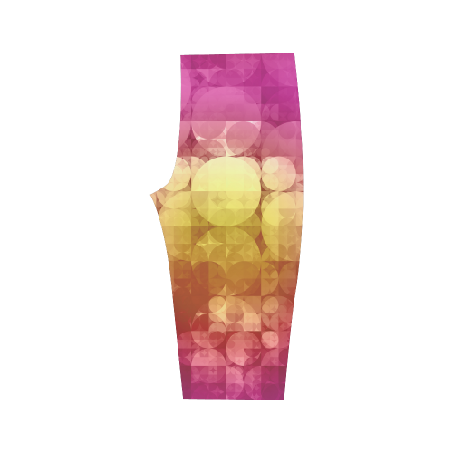 purple geometry matt Hestia Cropped Leggings (Model L03)