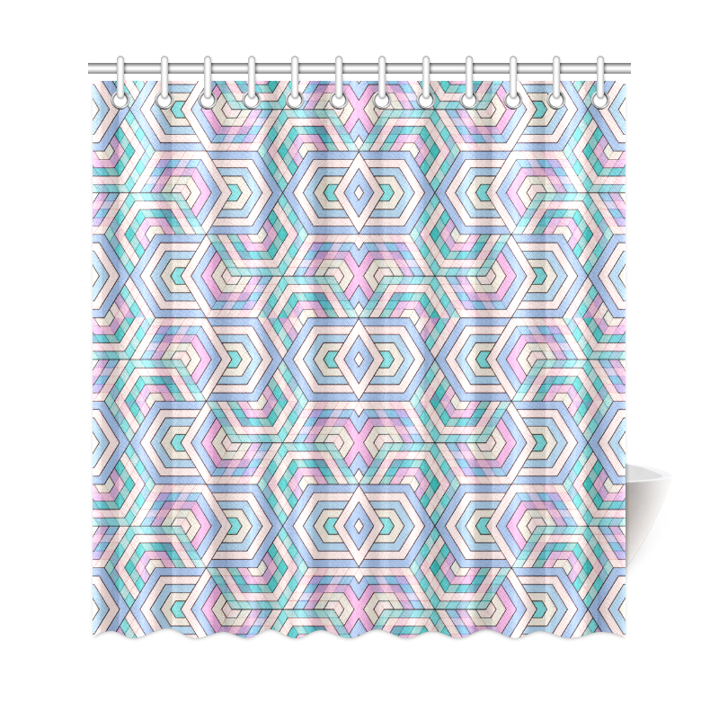 Geo Pattern Shower Curtain 69"x72"