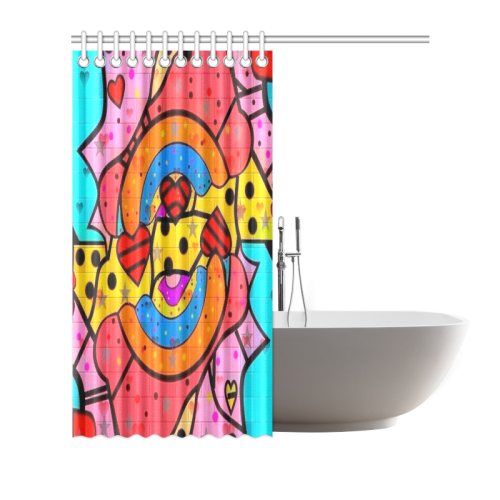 Skurill Popart by Nico Bielow Shower Curtain 72"x72"