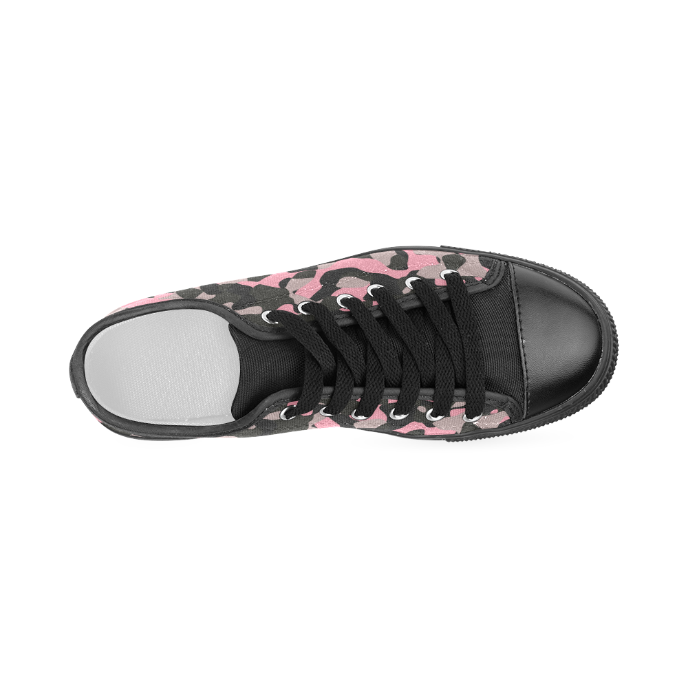 Kitty Camo Women's Classic Canvas Shoes (Model 018)
