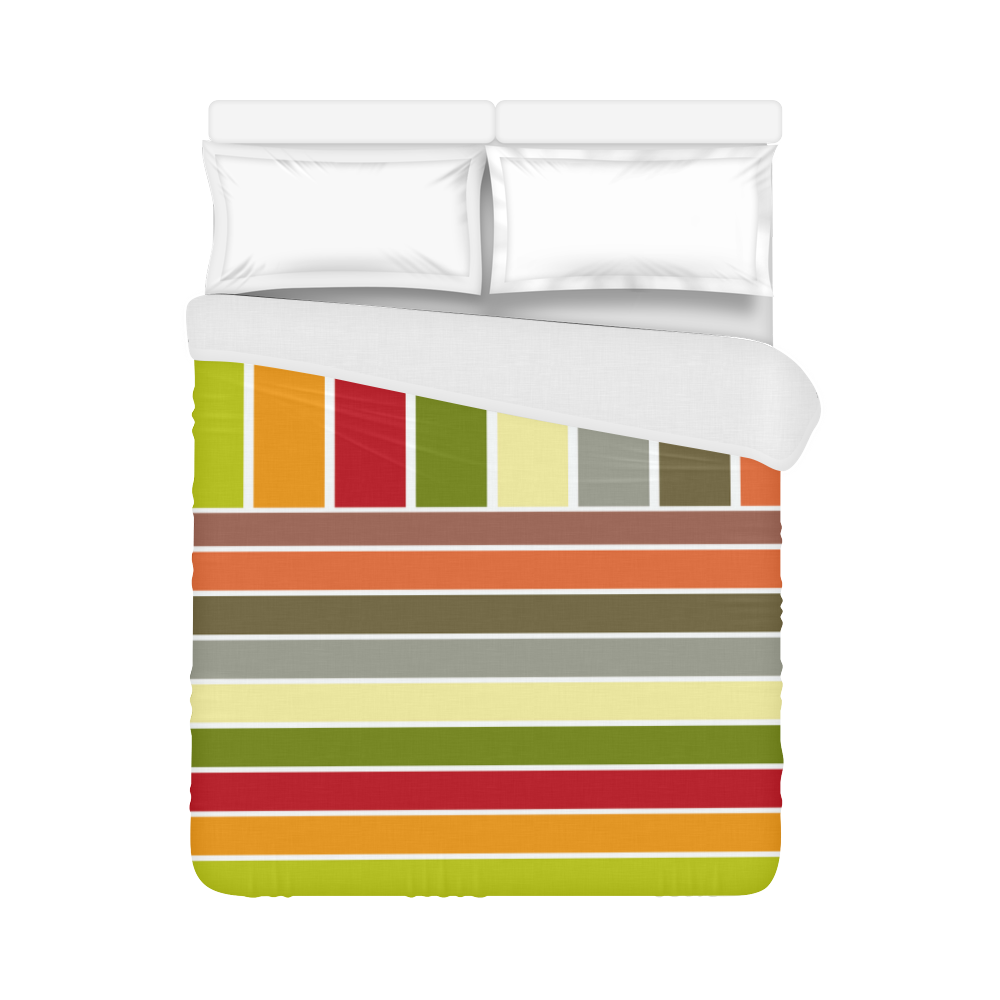 Stripes colors Duvet Cover 86"x70" ( All-over-print)