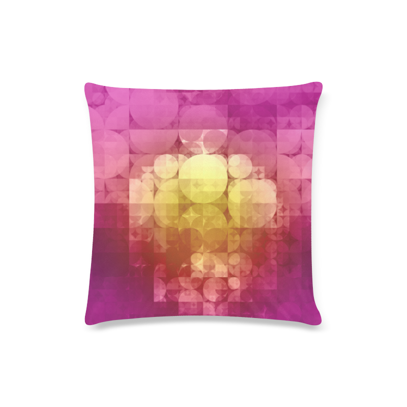 purple geometry matt Custom Zippered Pillow Case 16"x16"(Twin Sides)