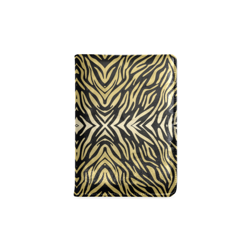 Gold Black Zebra Print Pattern Custom NoteBook A5