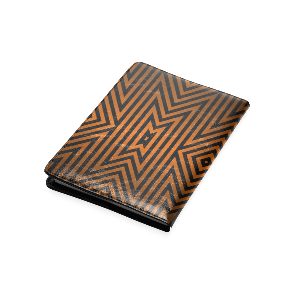 Aztec Pattern (Orange/Black) Custom NoteBook A5