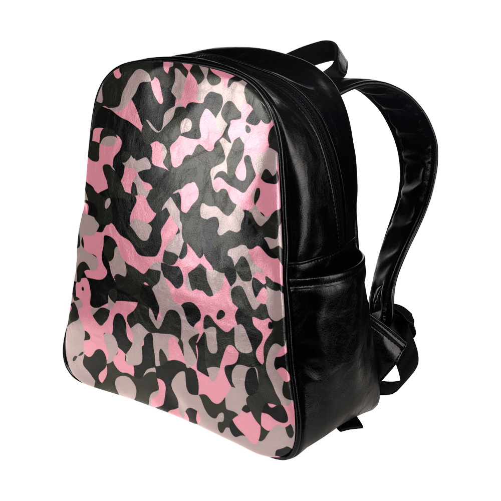 Kitty Camo Multi-Pockets Backpack (Model 1636)