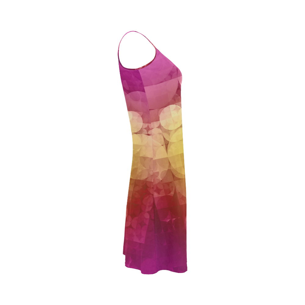purple geometry matt Alcestis Slip Dress (Model D05)