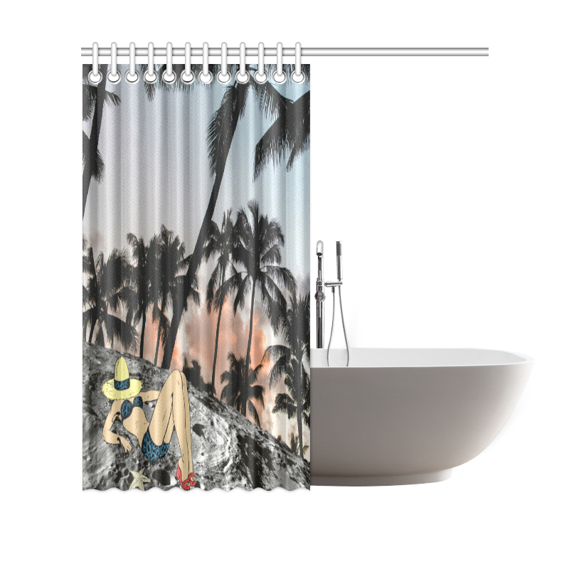 On vacation Shower Curtain 69"x70"