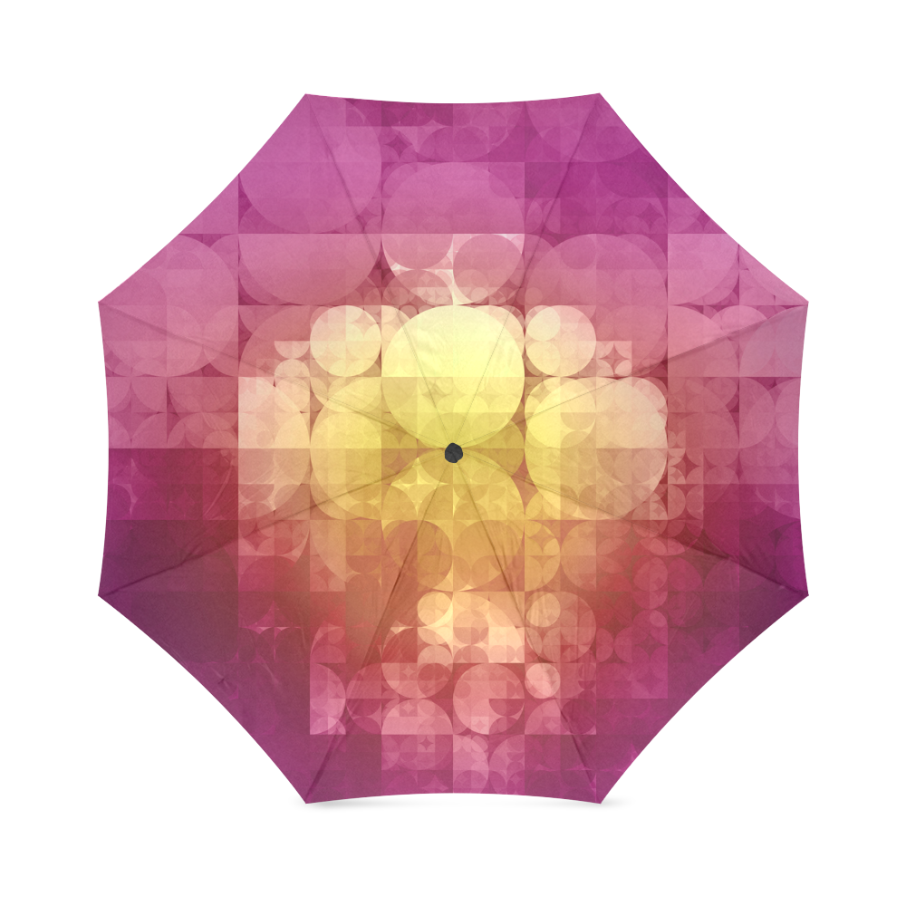 purple geometry matt Foldable Umbrella (Model U01)